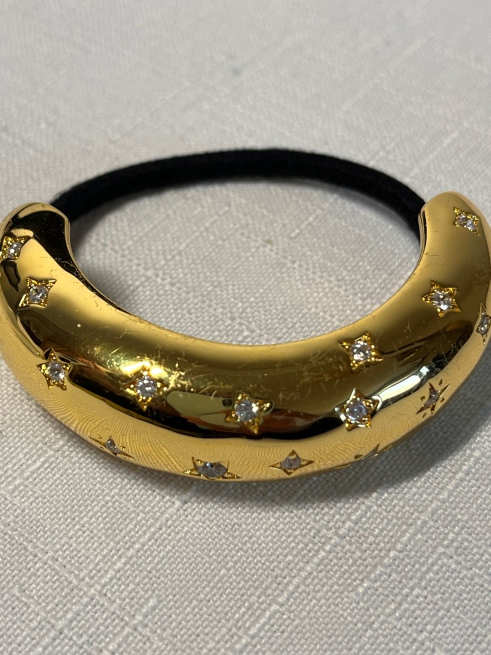 NEW Hillberg & Berk Gold Star-Embellished Celestial Hair Tie. CLASSY.
